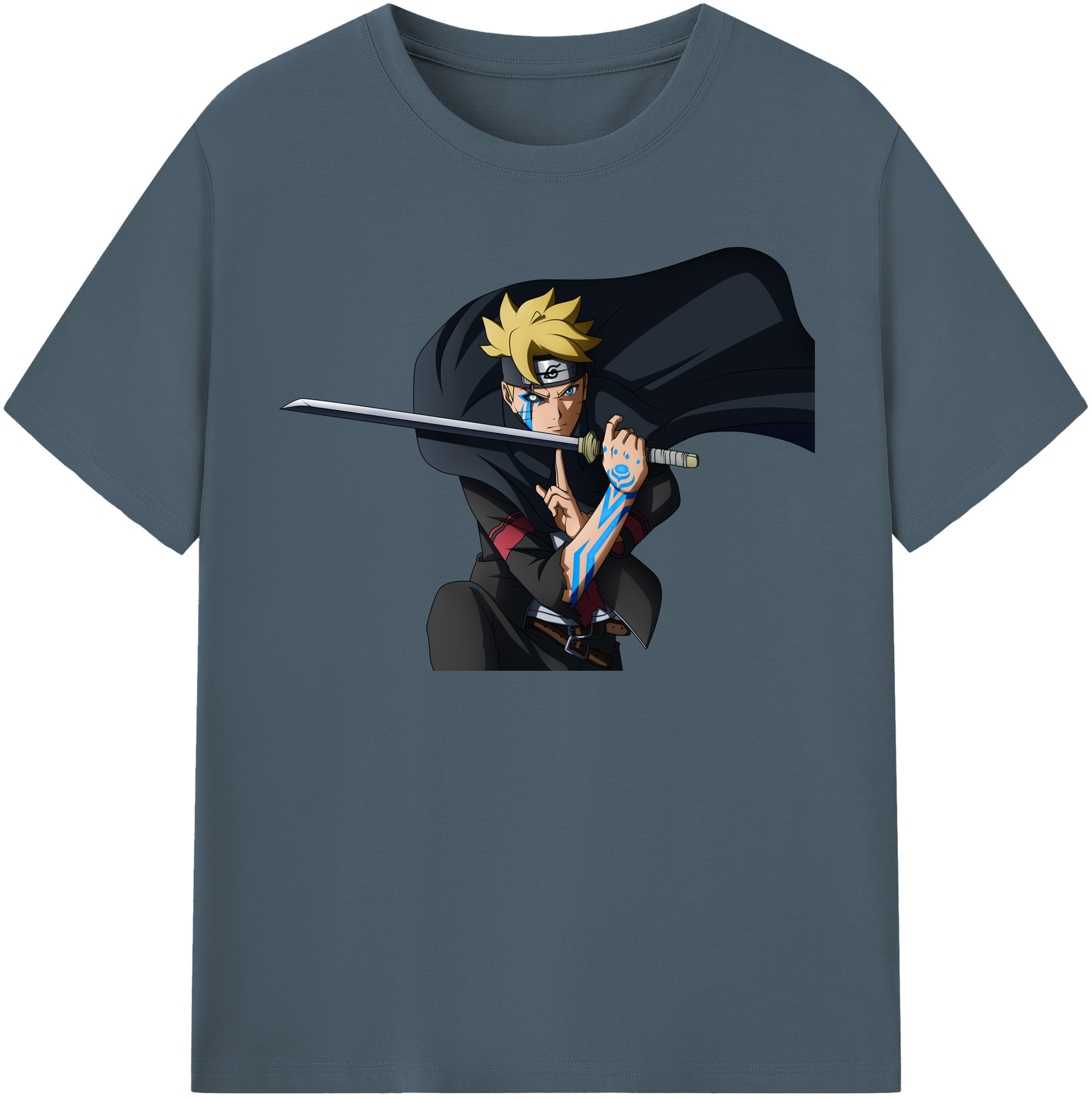 （画像用） NARUTO -ナルト- うずまき ボルト Uzumaki Boruto 綿100％半袖Tシャツ（フロントプリント）